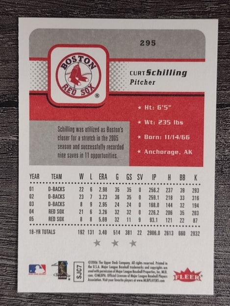 2006 Fleer #295 Curt Schilling