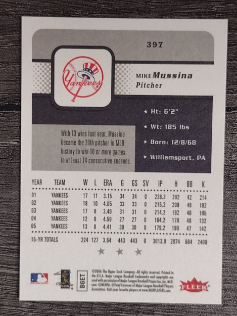 2006 Fleer #397 Mike Mussina
