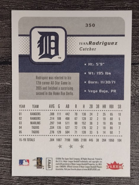 2006 Fleer #350 Ivan Rodriguez