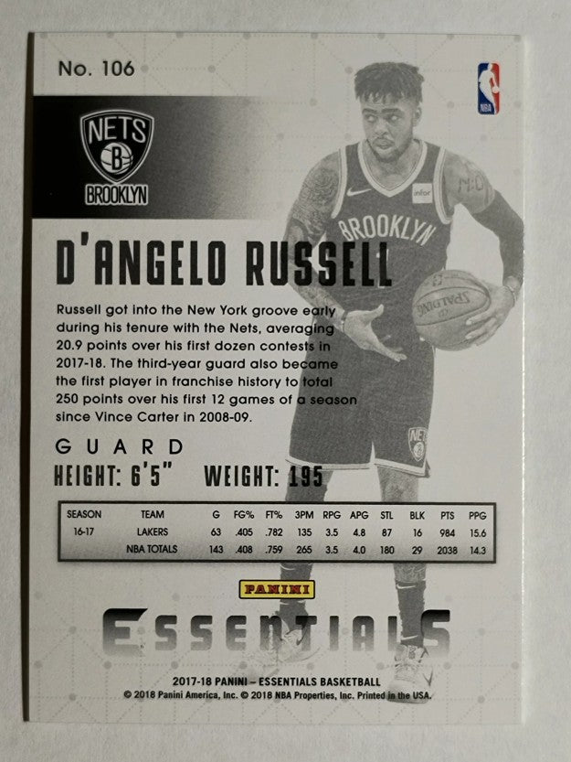2017-18 Panini Essentials Red #106 D'Angelo Russell