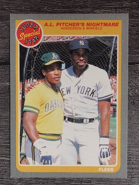 1985 Fleer #629 Dave Winfield/Rickey Henderson