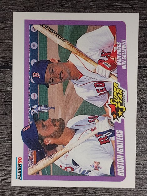 1990 Fleer #632 Wade Boggs/Mike Greenwell