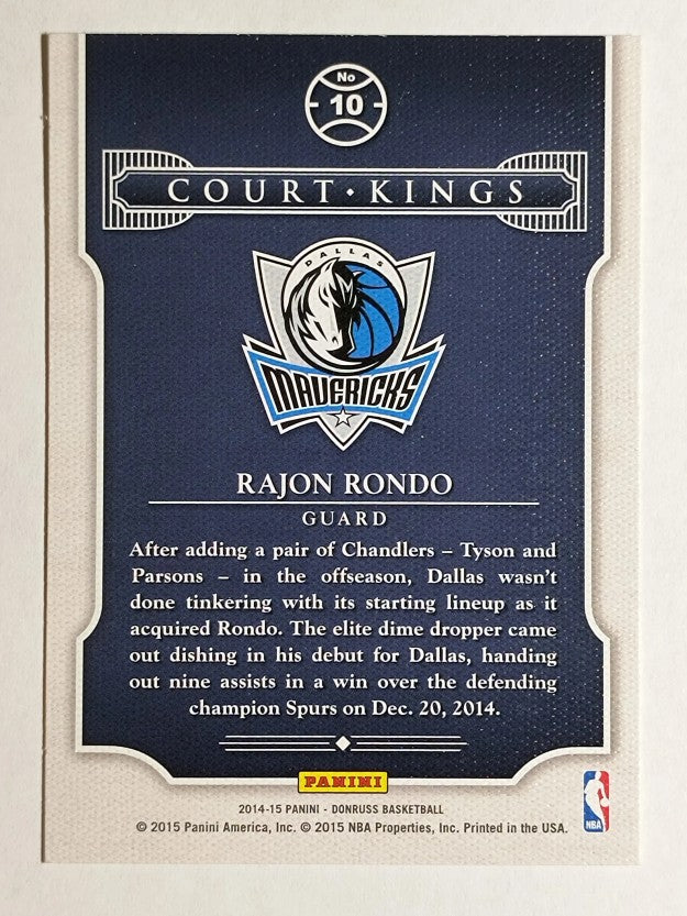 2014-15 Donruss Court Kings #10 Rajon Rondo
