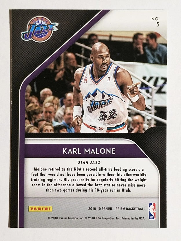 2018-19 Panini Prizm Hall Monitors #5 Karl Malone