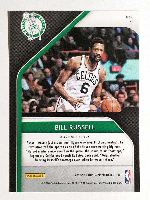 2018-19 Panini Prizm Hall Monitors #4 Bill Russell