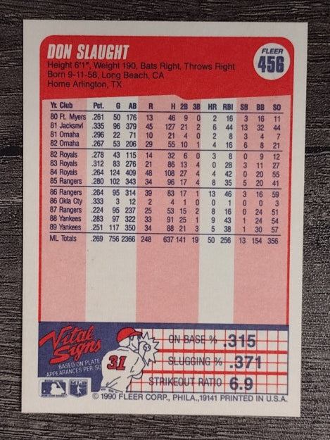 1990 Fleer #456 Don Slaught