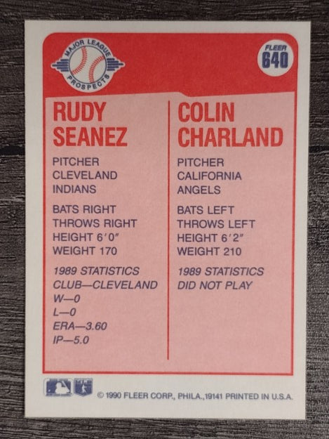 1990 Fleer #640 Rudy Seanez RC/Colin Charland RC