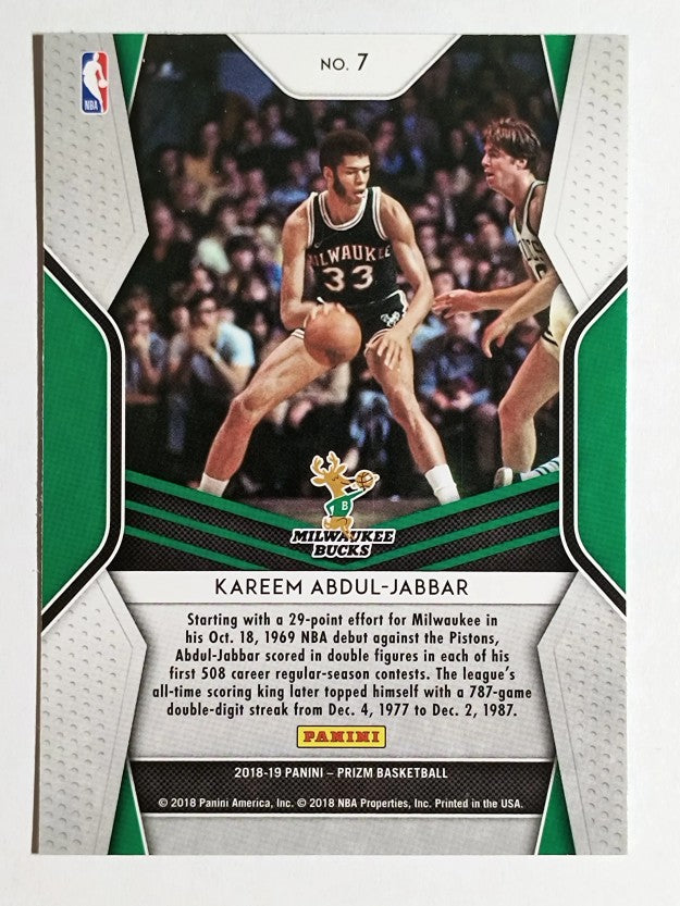 2018-19 Panini Prizm Dominance #7 Kareem Abdul-Jabbar