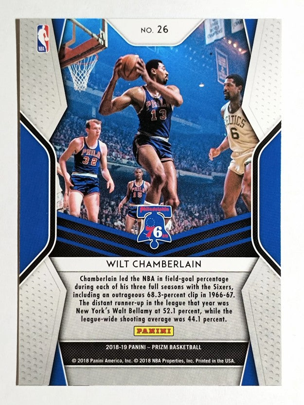 2018-19 Panini Prizm Dominance #26 Wilt Chamberlain
