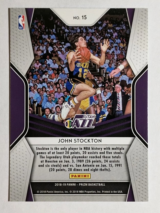 2018-19 Panini Prizm Dominance #15 John Stockton