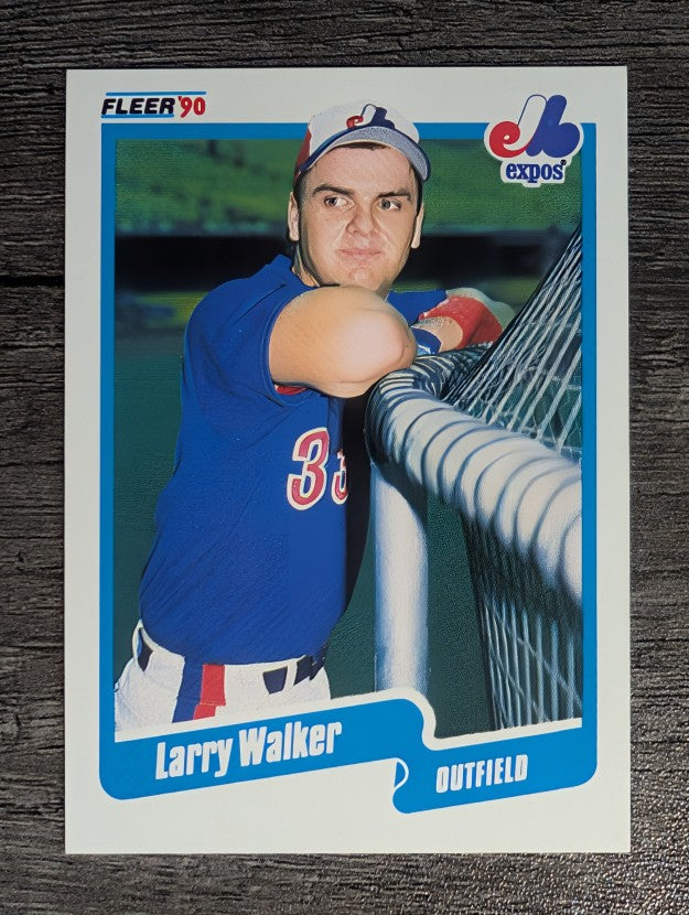 1990 Fleer #363 Larry Walker RC
