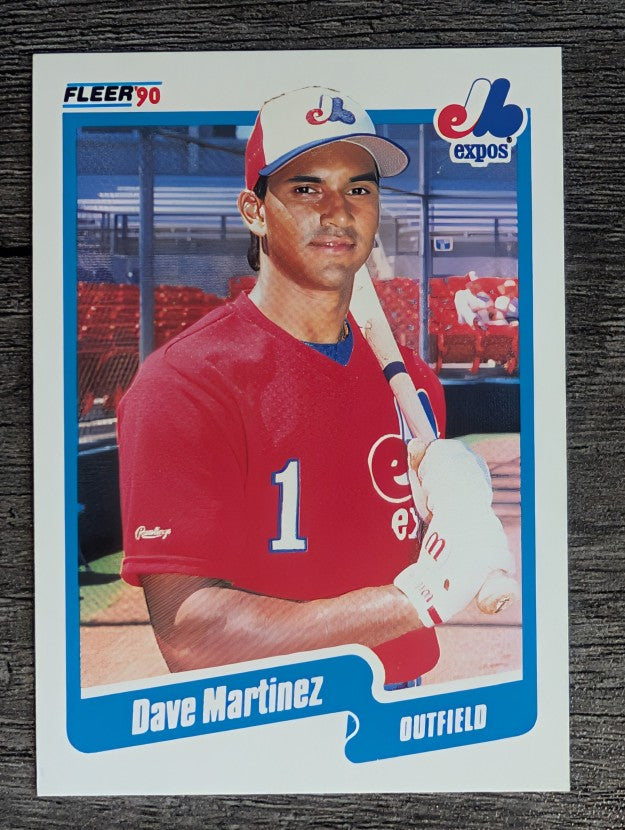 1990 Fleer #353B Dave Martinez/Red on front