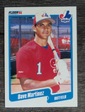 1990 Fleer #353B Dave Martinez/Red on front