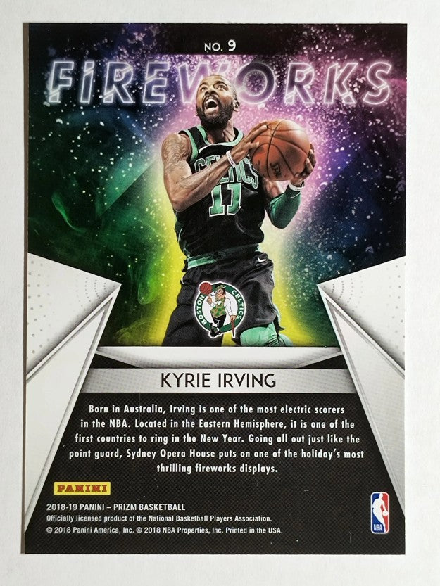 2018-19 Panini Prizm Fireworks #9 Kyrie Irving
