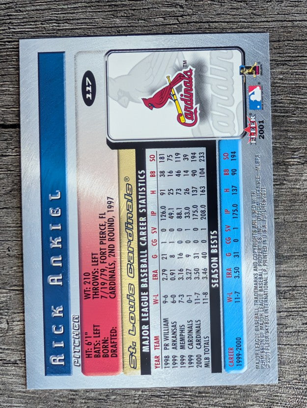 2001 Fleer Futures #117 Rick Ankiel