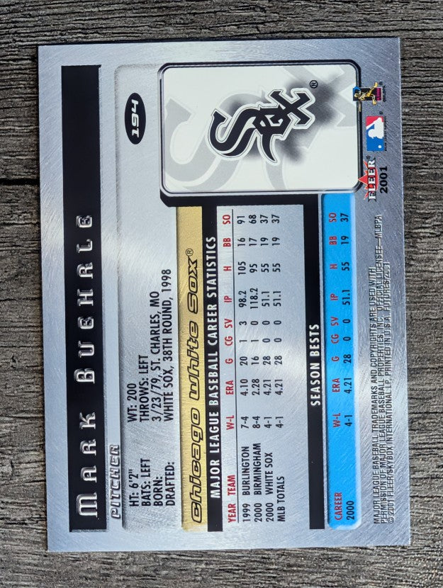 2001 Fleer Futures #194 Mark Buehrle BF