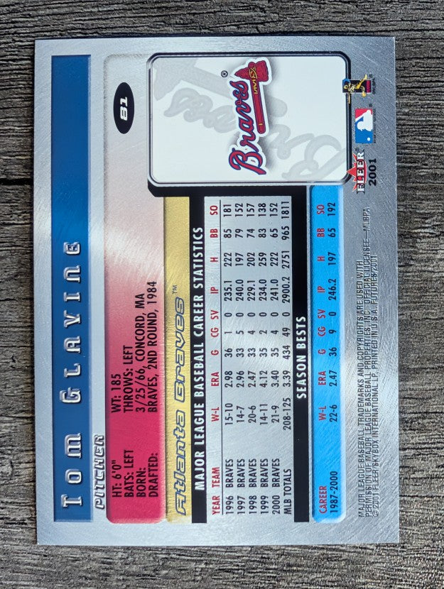 2001 Fleer Futures #81 Tom Glavine