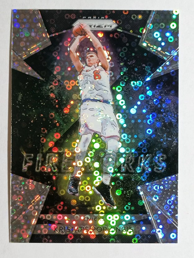 2018-19 Panini Prizm Fireworks Prizms Fast Break #30 Kristaps Porzingis