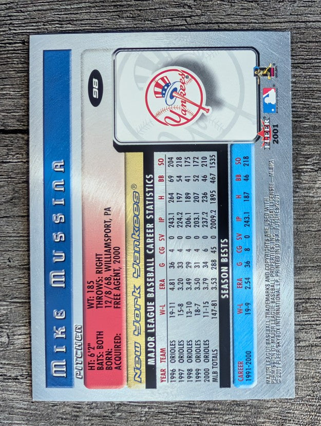 2001 Fleer Futures #98 Mike Mussina