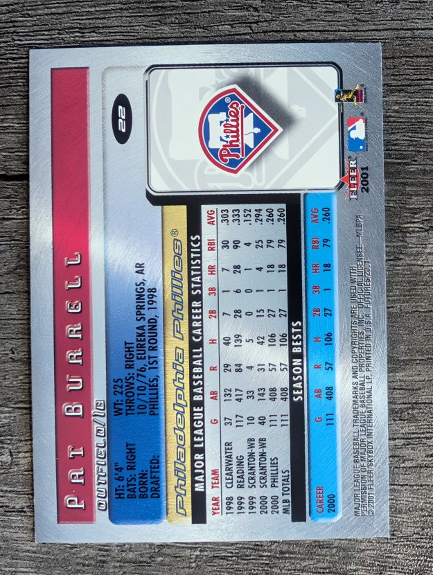 2001 Fleer Futures #22 Pat Burrell