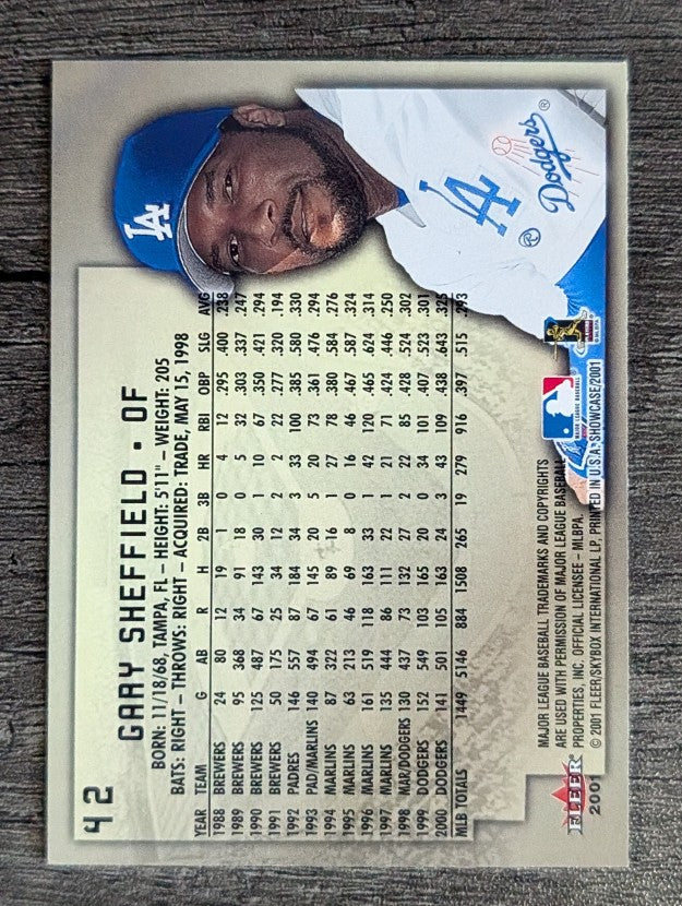 2001 Fleer Showcase #42 Gary Sheffield