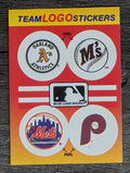 1991 Fleer Team Stickers #56 Athletics/Mariners/Mets/Phillies/Large logos