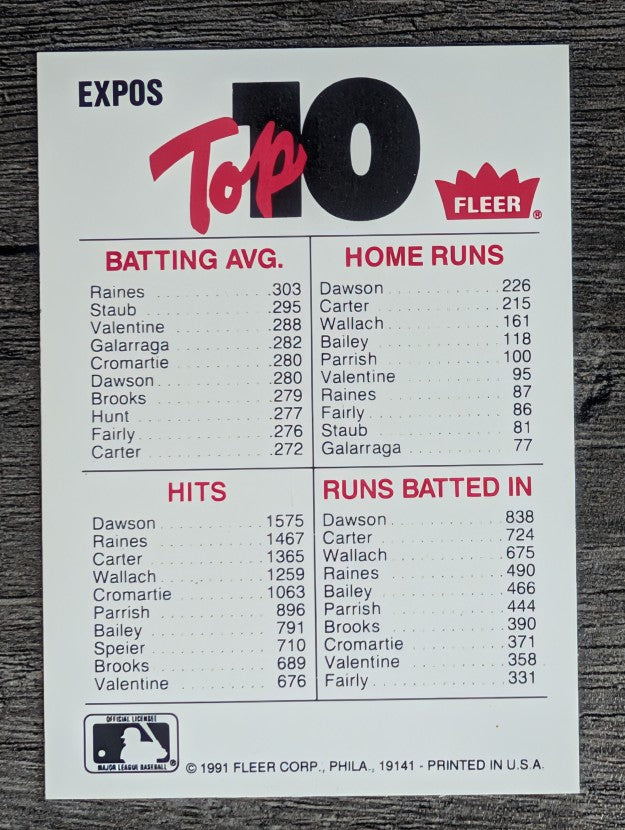 1991 Fleer Team Stickers #49 Montreal Expos/Large logo