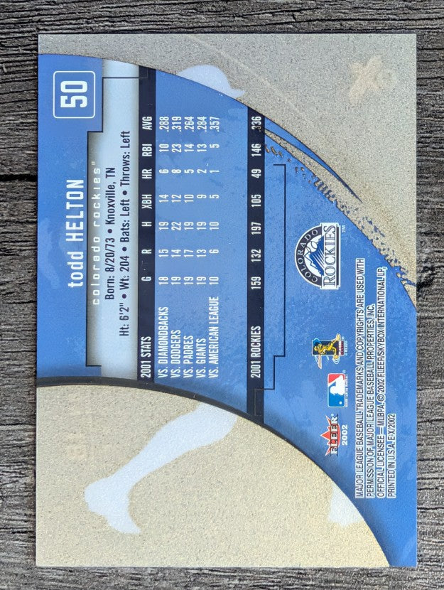 2002 E-X #50 Todd Helton