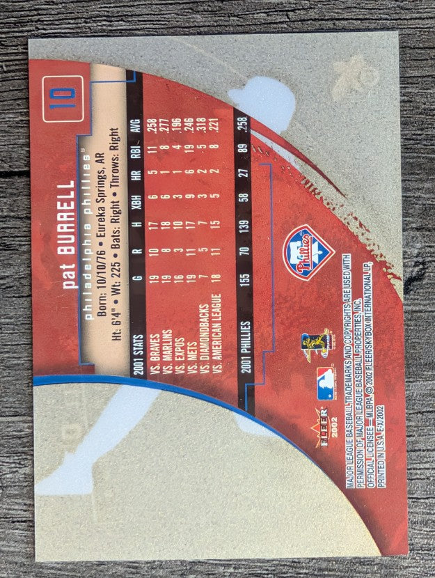 2002 E-X #10 Pat Burrell