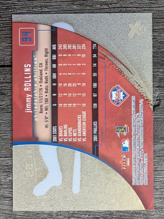 2002 E-X #94 Jimmy Rollins