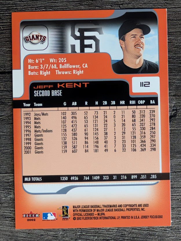 2002 Fleer Focus JE #112 Jeff Kent