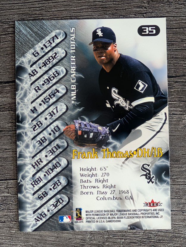 2000 Fleer Gamers #35 Frank Thomas