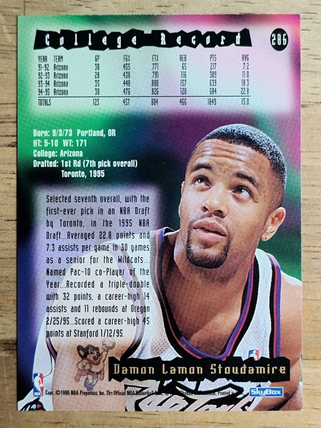 1995-96 Hoops #286 Damon Stoudamire RC