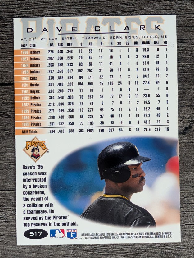 1996 Fleer Tiffany #517 Dave Clark