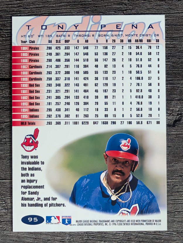 1996 Fleer Tiffany #95 Tony Pena