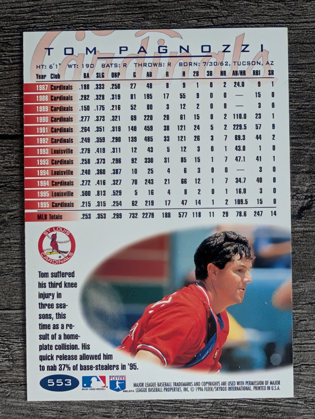 1996 Fleer Tiffany #553 Tom Pagnozzi