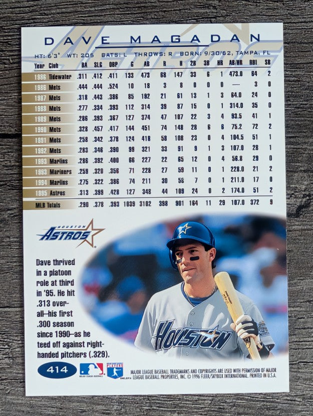 1996 Fleer Tiffany #414 Dave Magadan