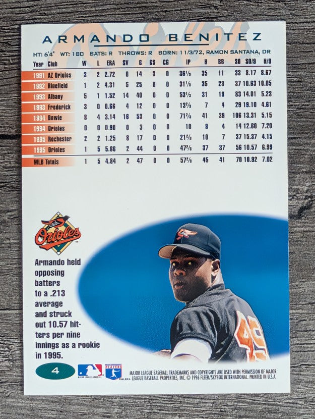 1996 Fleer Tiffany #4 Armando Benitez