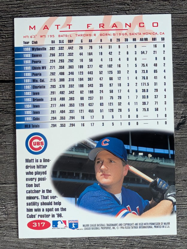 1996 Fleer Tiffany #317 Matt Franco