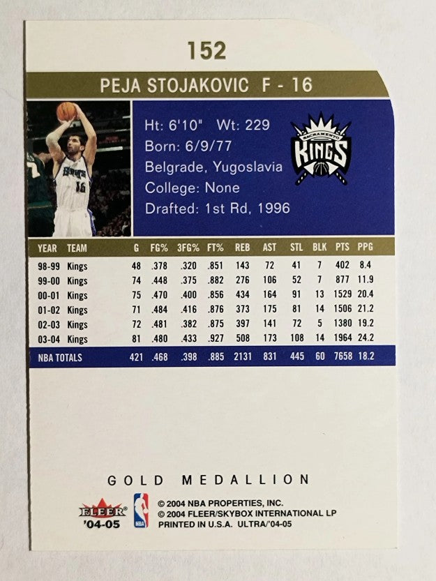 2004-05 Ultra Gold Medallion #152 Peja Stojakovic