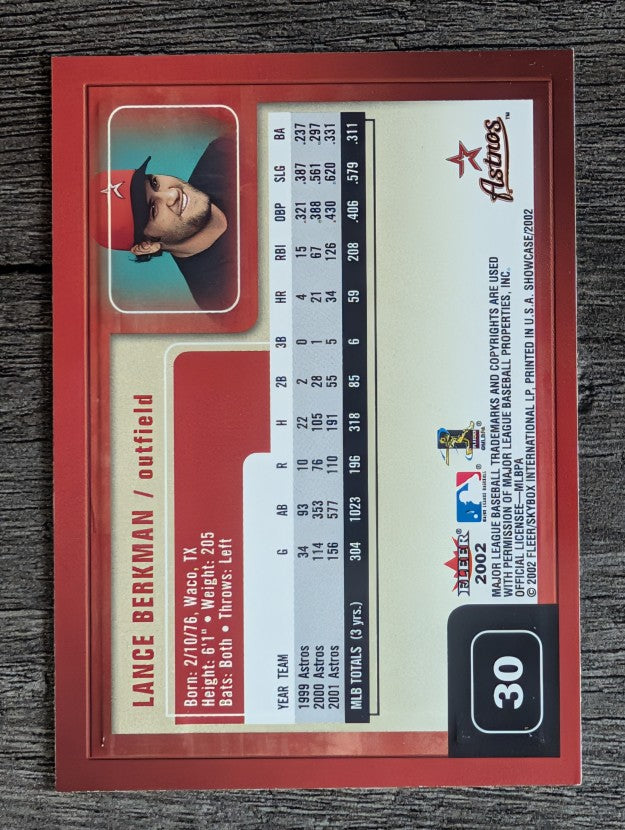 2002 Fleer Showcase #30 Lance Berkman