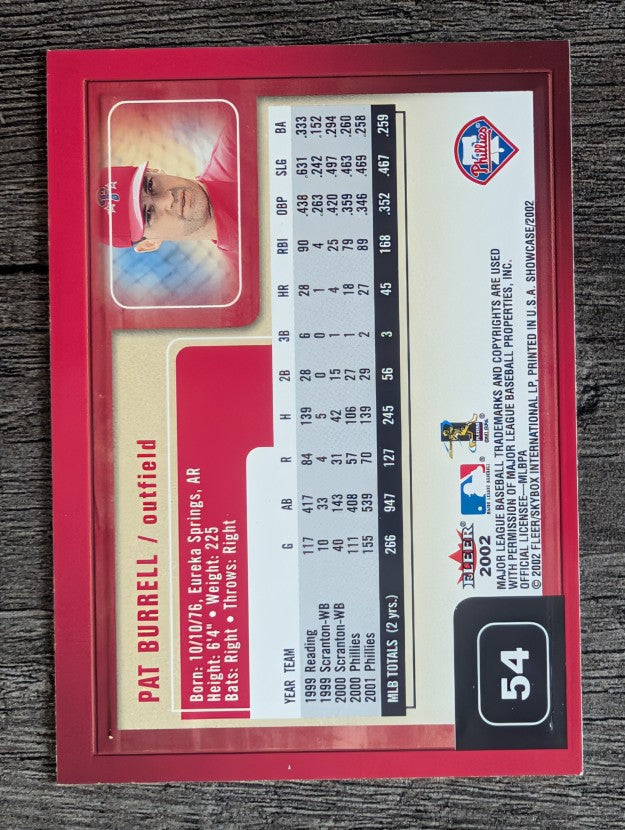 2002 Fleer Showcase #54 Pat Burrell