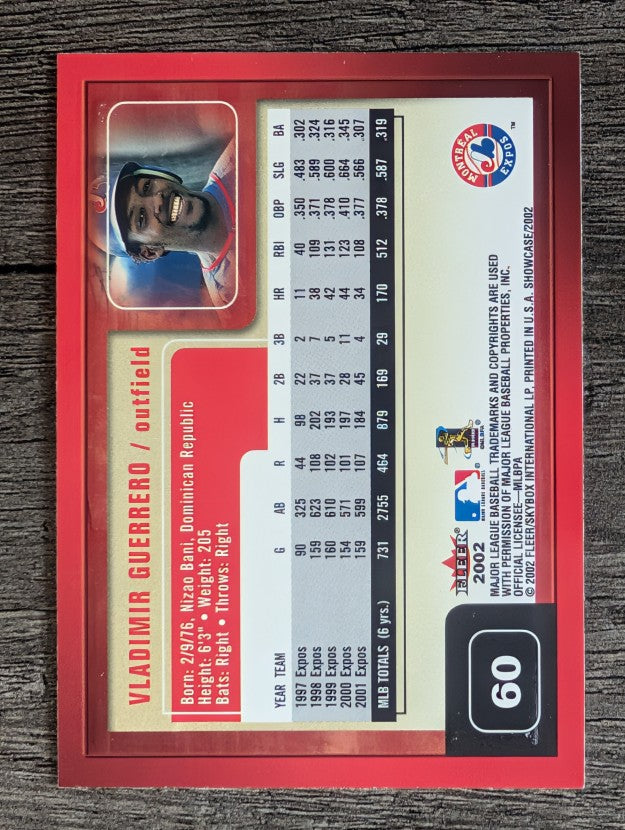 2002 Fleer Showcase #60 Vladimir Guerrero