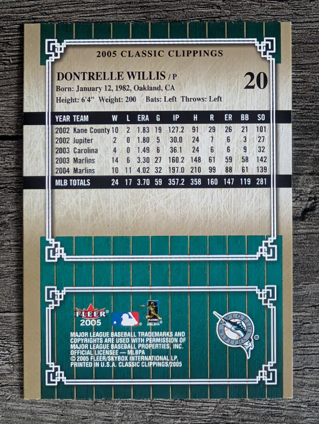 2005 Classic Clippings #20 Dontrelle Willis