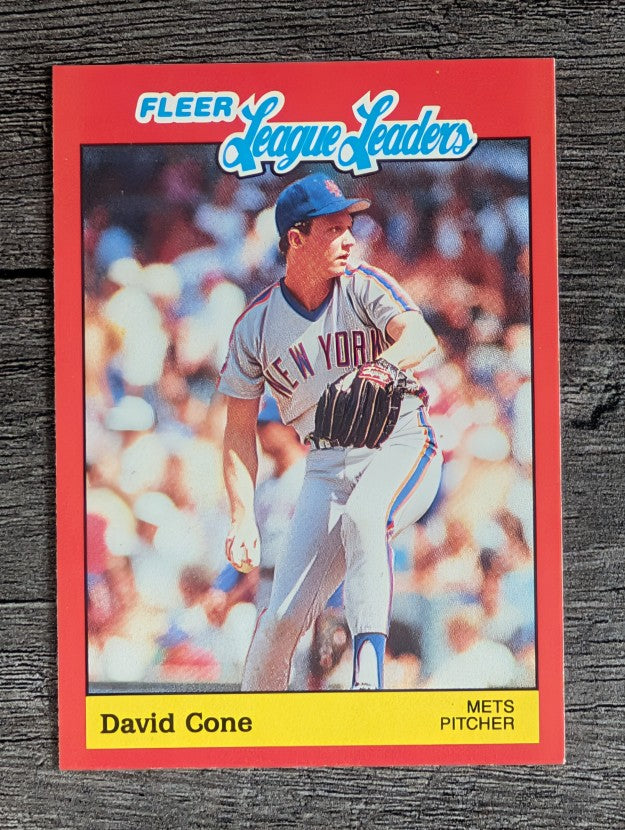 1989 Fleer League Leaders #7 David Cone