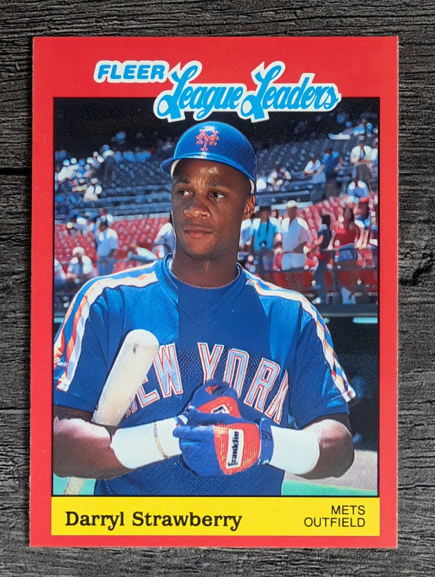 1989 Fleer League Leaders #37 Darryl Strawberry