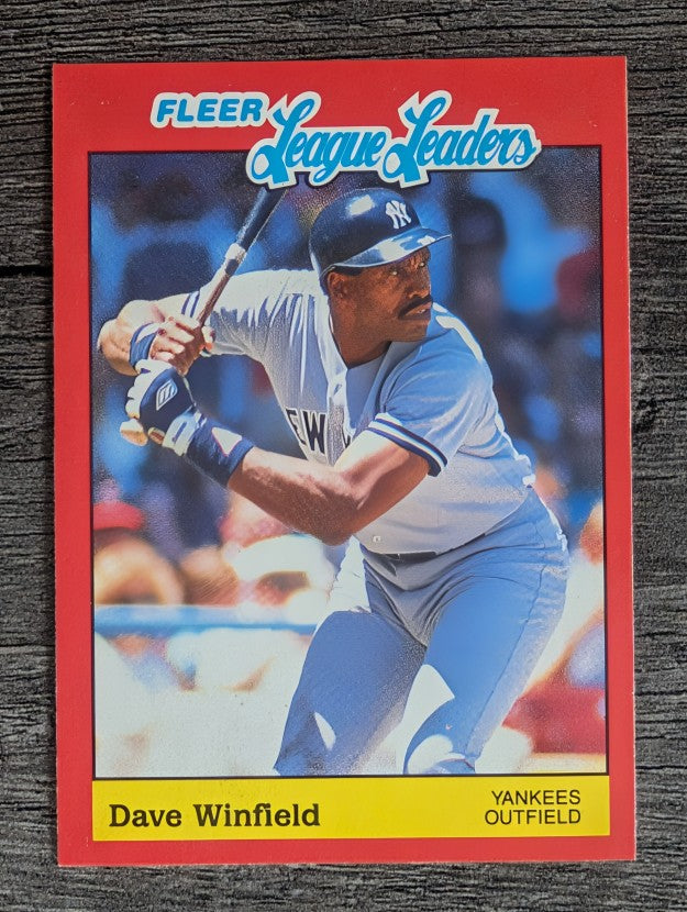 1989 Fleer League Leaders #43 Dave Winfield