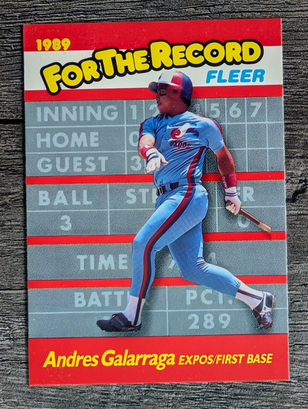 1989 Fleer For The Record #3 Andres Galarraga