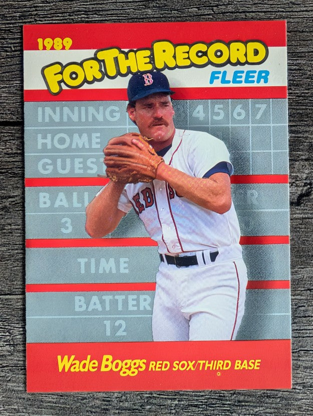 1989 Fleer For The Record #1 Wade Boggs