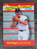 1989 Fleer For The Record #1 Wade Boggs